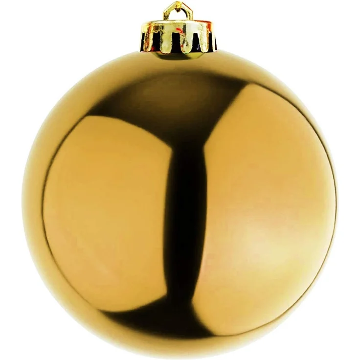 6 Stück XL Weihnachtsbaumkugeln Christbaumkugeln Gold Ø 15cm – Bild 3