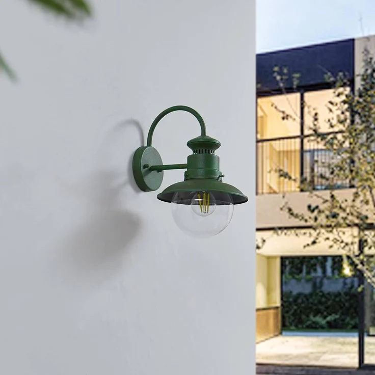 Lindby Außen-Wandleuchte Celinor, Metall, Grün IP44, 1 x 15 W LED – Bild 4