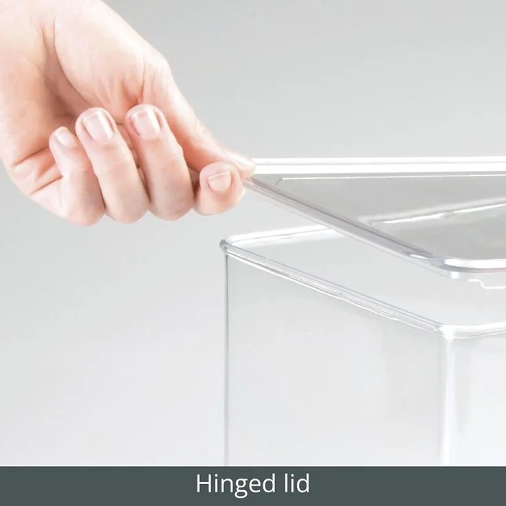 Spielzeugaufbewahrung stapelbare Kiste Organizer mit Deckel mDesign durchsichtig – Bild 6