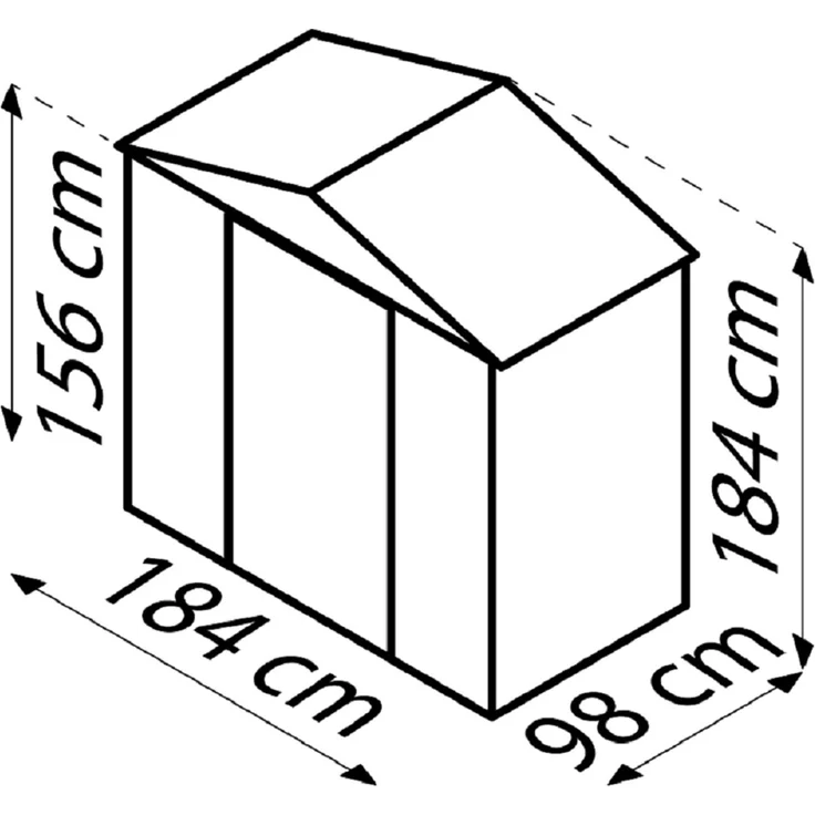 Pergart Gerätehaus "Düsseldorf II" 64 , schiefer/creme – Bild 2