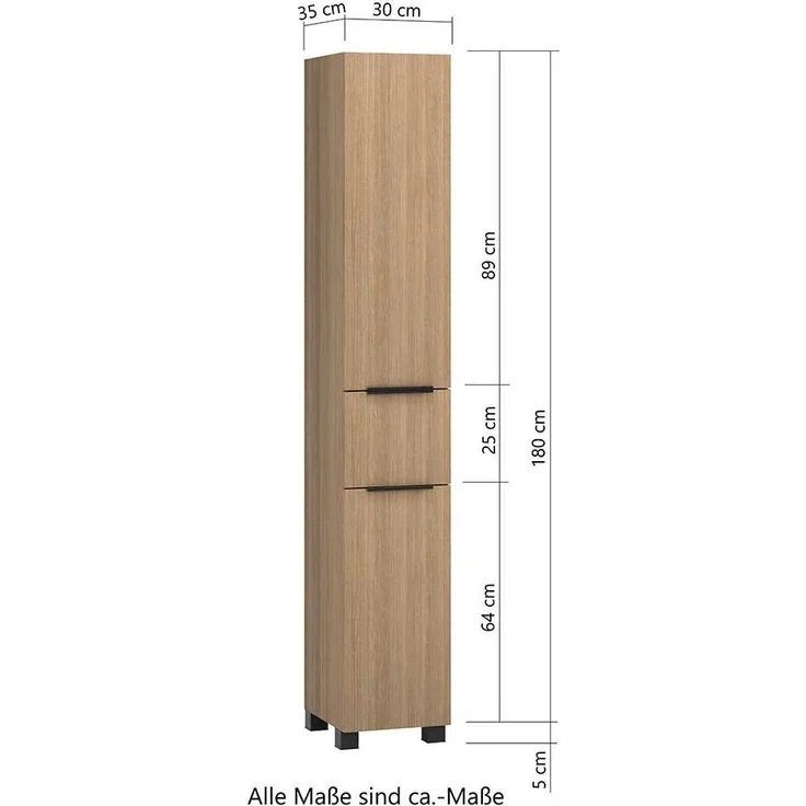 Seitenschrank vito Menzo / Sheffield, Holzwerkstoff, Holzfarben, 30 x 180 x 35 cm – Bild 8