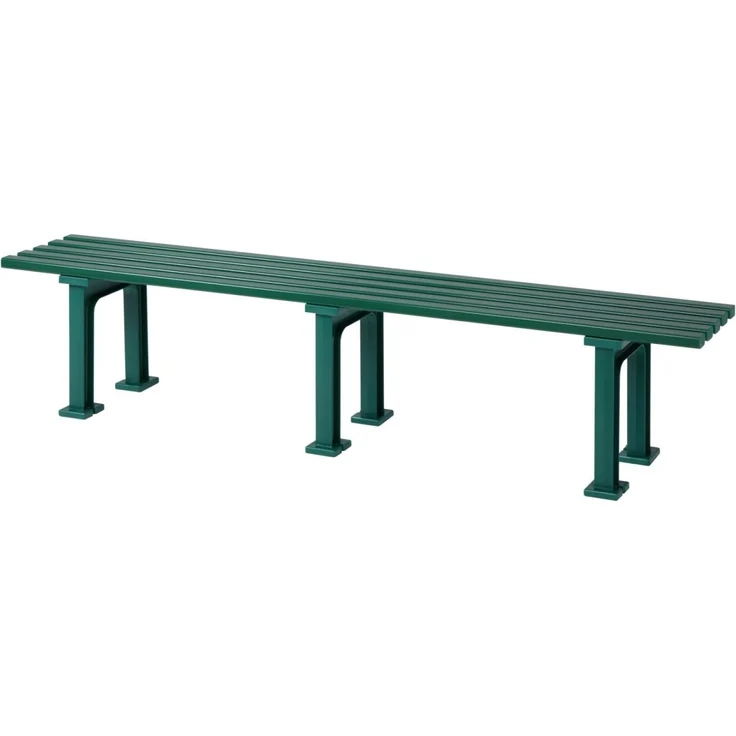 PROREGAL Gartenbank KUBA 4-Sitzer, grün, witterungsbeständiger Kunststoff, 200 x 37 cm, Made in Germany