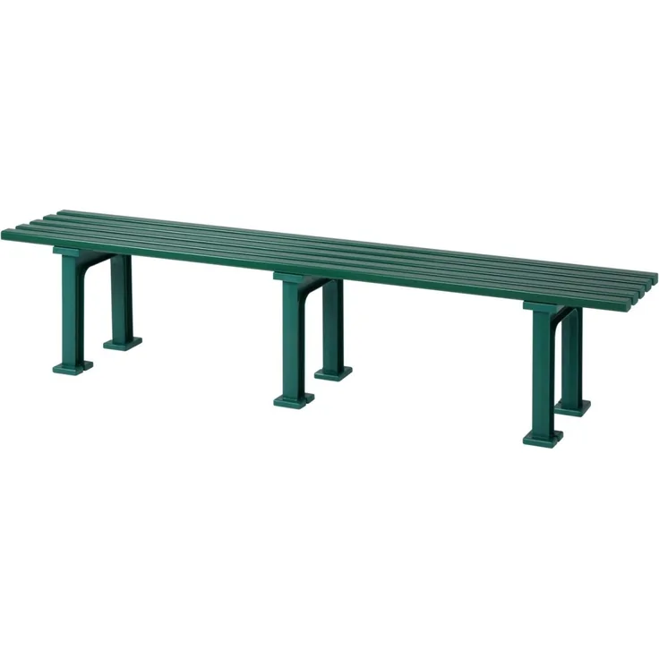 PROREGAL Gartenbank KUBA 4-Sitzer, grün, witterungsbeständiger Kunststoff, 200 x 37 cm, Made in Germany