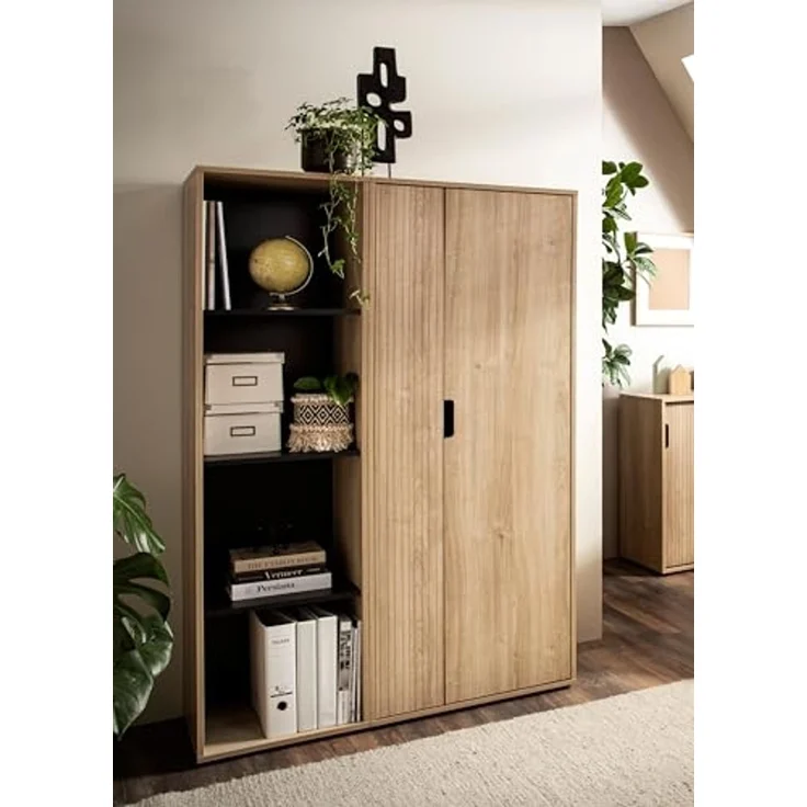 Schildmeyer Regal Emmik 159557, weißeiche Dekor, 44,8 x 41 x 163,6 cm – Bild 4