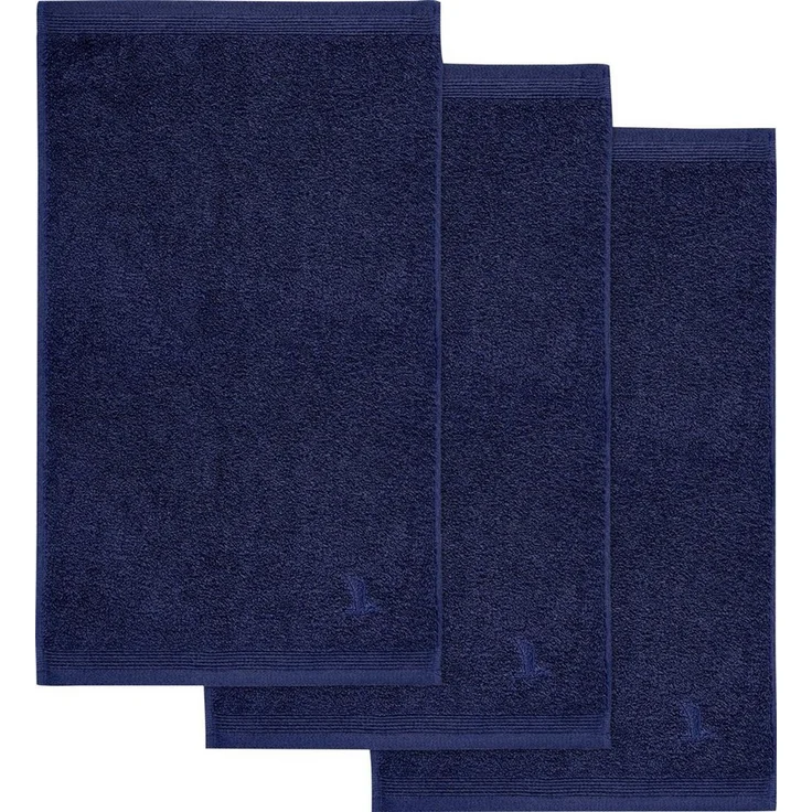möve Superwuschel Gästetuch 30 x 50 cm aus 100% Baumwolle, deep sea 3er Set – Bild 1