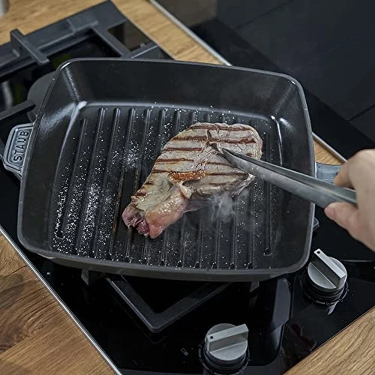 Staub Bbq 26 x 26 cm Grillpfanne aus Graphitgusseisen – Bild 2