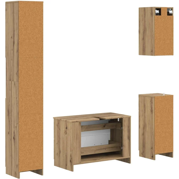 vidaXL 4-teiliges Badezimmer-Schrank-Set UTRECHT Artisan-Eiche 3417980 – Bild 7