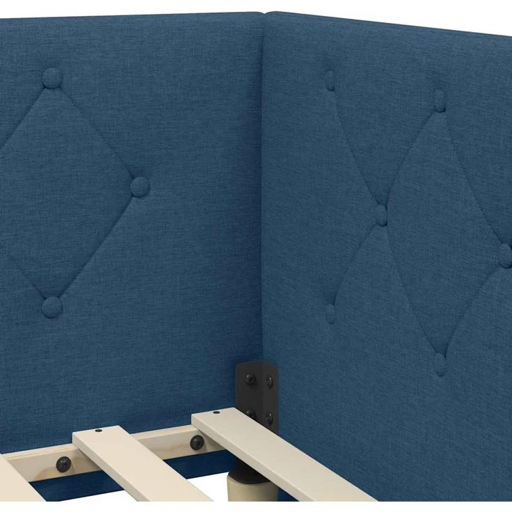 vidaXL Eckbettgestell Blau 90 x 190 cm Stoff 3394044 – Bild 9