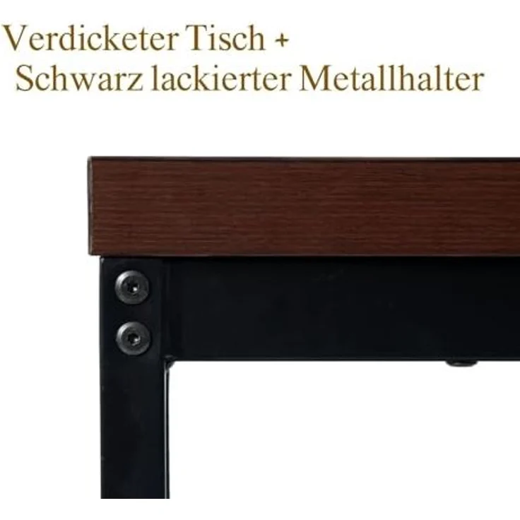 FurnitureR Campingtisch Klapptisch 120 x 70 x 75 cm | Stabil & transportfreundlich | 3,8 cm Platte | Metallbeine schwarz | Outdoor Tisch – Bild 6