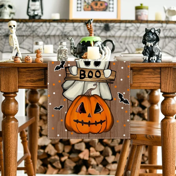 ABC Halloween-Platzset aus Leinen, 30 x 45 cm – Bild 3