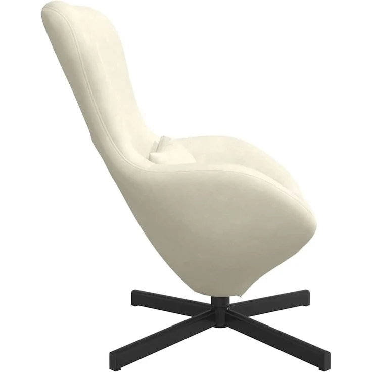 vidaXL Eiersessel Creme 63 x 73 x 90 cm Samt 42002765 – Bild 4