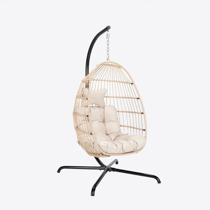 HOME DELUXE Hängesessel LOMA – 1 Sitzer Beige – Bild 2