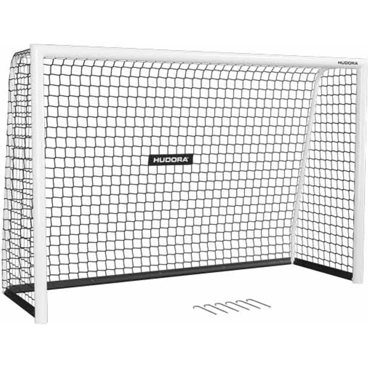Hudora 'Advanced 240' Fußballtor, Stahlrohrrahmen weiß, 240x160 cm