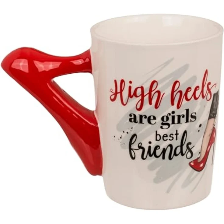 Tasse High heels are girls best friends Kaffeebecher mit Schuh als Henkel 375 ml – Bild 2