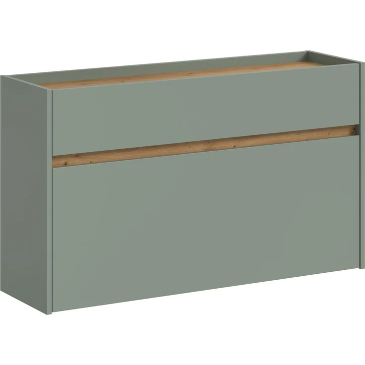 Schuhkommode B/H/T: 61x110x32 cm in Salbei Nachbildung und Artisan Oak Nachbildung – Bild 1