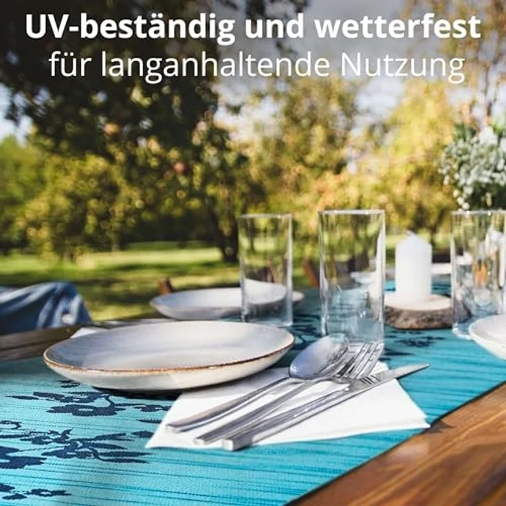 DecoHomeTextil Heimtextilmanufaktur Tischläufer Miami Tablerunner, wind- und wetterfest, UV-beständig, verrottungsfest – Bild 4