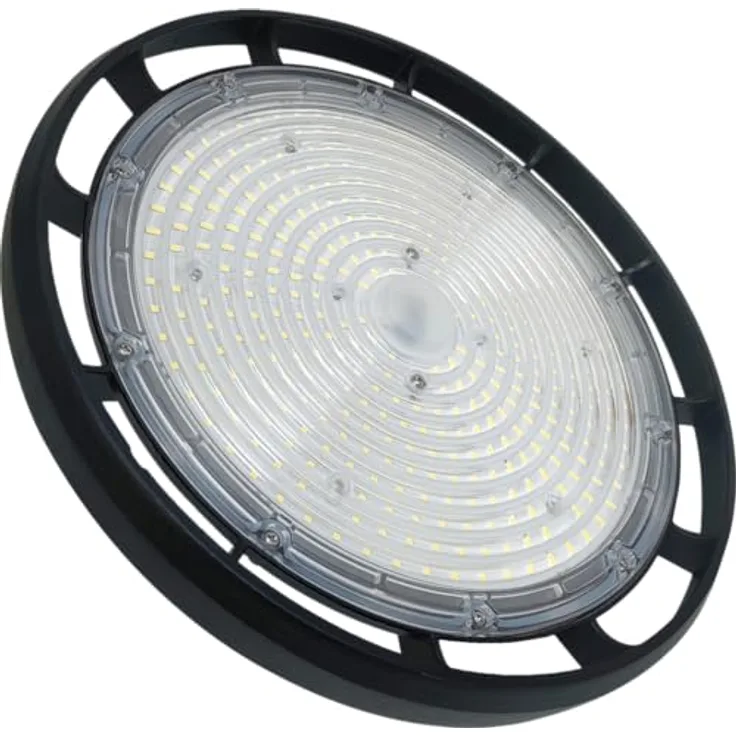 Berger & Schröter LED Strahler UFO High Bay Light 200 W, 32000 Lumen, 6500 K Weißlicht, dimmbar, IP66, Aluminium schwarz