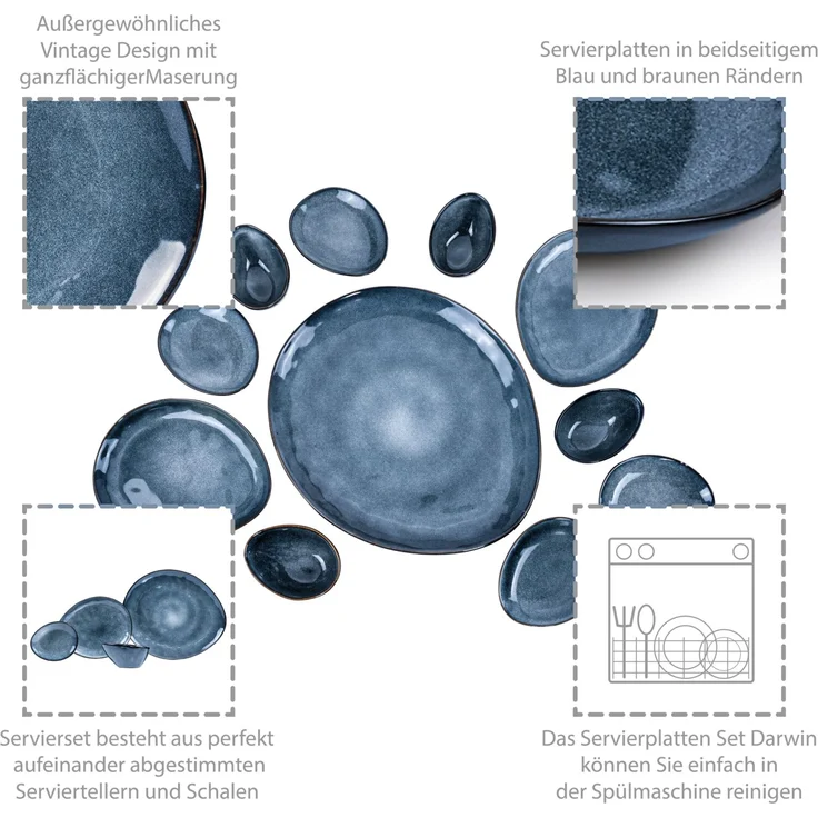SÄNGER Servierplatten Set Darwin 11 teilig – Bild 3