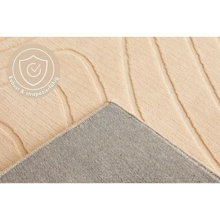 Andiamo Teppich Dale, rechteckig, Höhe: 10 mm, Uni Farben, Hoch-Tief-Struktur, Carving-Effekt, Wohnzimmer – Bild 5