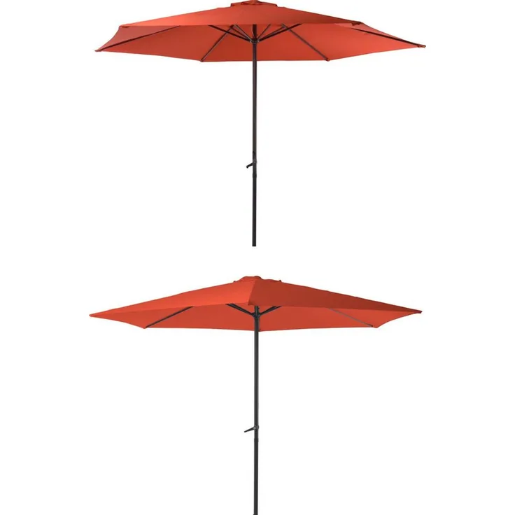 Sonnenschirm CABOGROS Terracotta Ø 300 cm 6 Streben mit Handkurbel