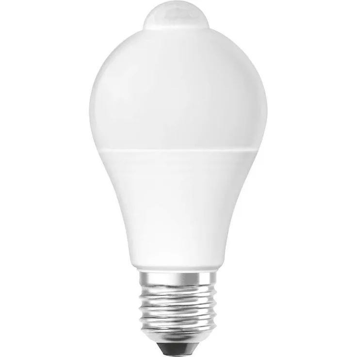 Osram LED Star+ Motion Sensor Classic A Lampe, in Kolbenform mit E27-Sockel, integrierter Bewegungssensor, Ersetzt 75 Watt, Matt, Warmweiß - 2700 Kelvin, 1er-Pack