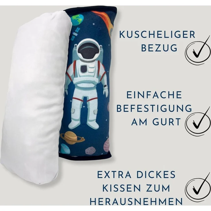 HECKBO Schlafkissen Auto Schlafkissen Weltraum Space Astronaut für Kinder Mädchen Jungen – Bild 4