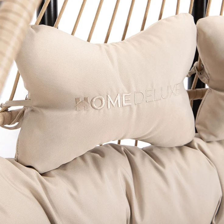 HOME DELUXE Hängesessel LOMA – 2 Sitzer Beige – Bild 4