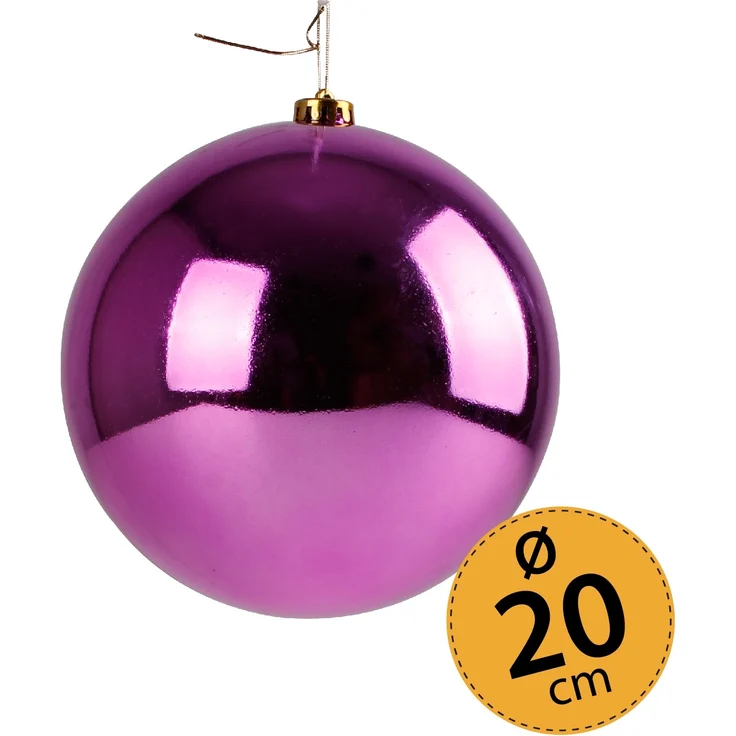 Christbaumkugel lila Weihnachtskugel ⌀ 20 cm Baumschmuck Deko-Kugel glänzend