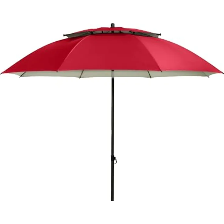 Doppler Strandschirm Windprofi Neo 200, UV-Schutz 50+, windresistentes Design, rot