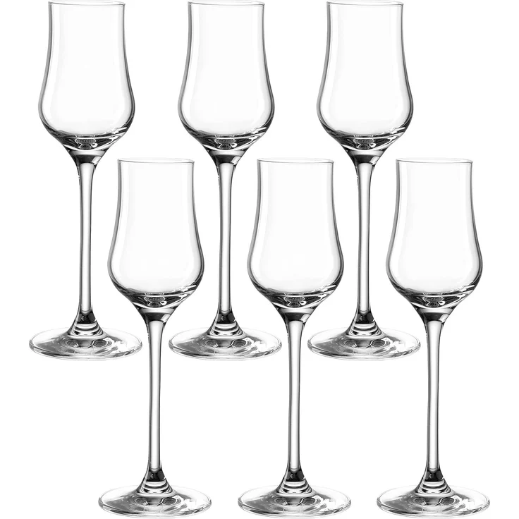 LEONARDO Grappaglas CIAO+, 6-tlg, Kristallglas, 85 ml, 6-teilig – Bild 1