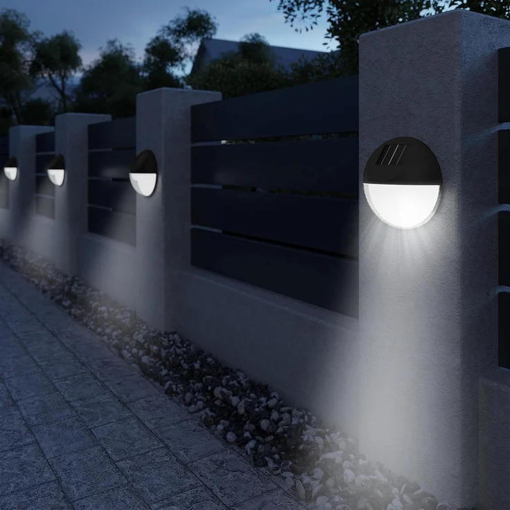 monzana LED Solarleuchte, Solarlampe, 6er Set Solarlampe Außen IP65 Hängend Garten Balkon Außenleuchte Zaun – Bild 2