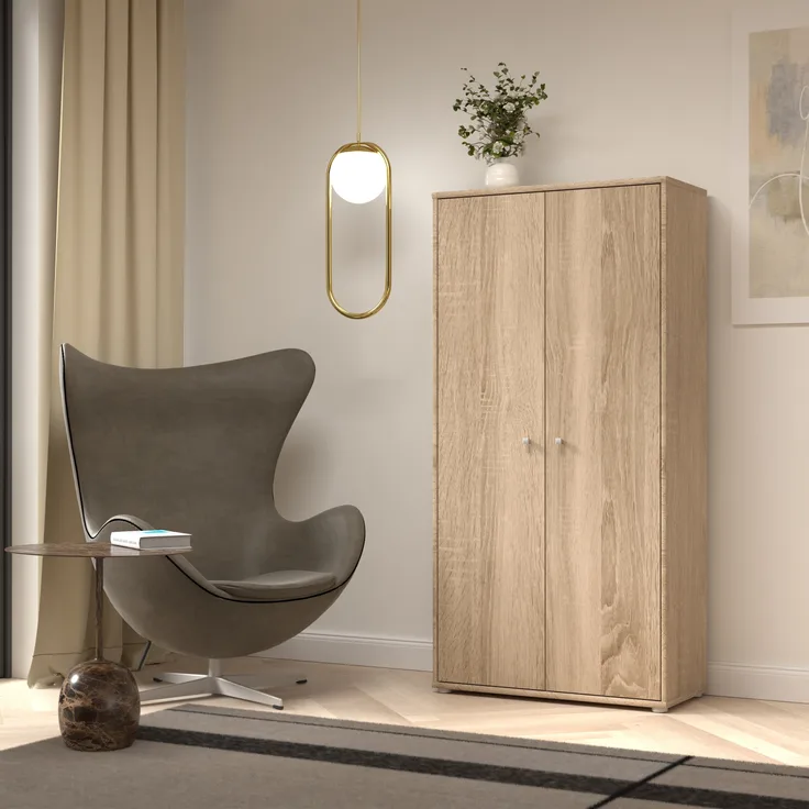 FORTE Tempra2 Kommode, Holzwerkstoff, Beige, 73,7 x 149,5 x 34,8 cm