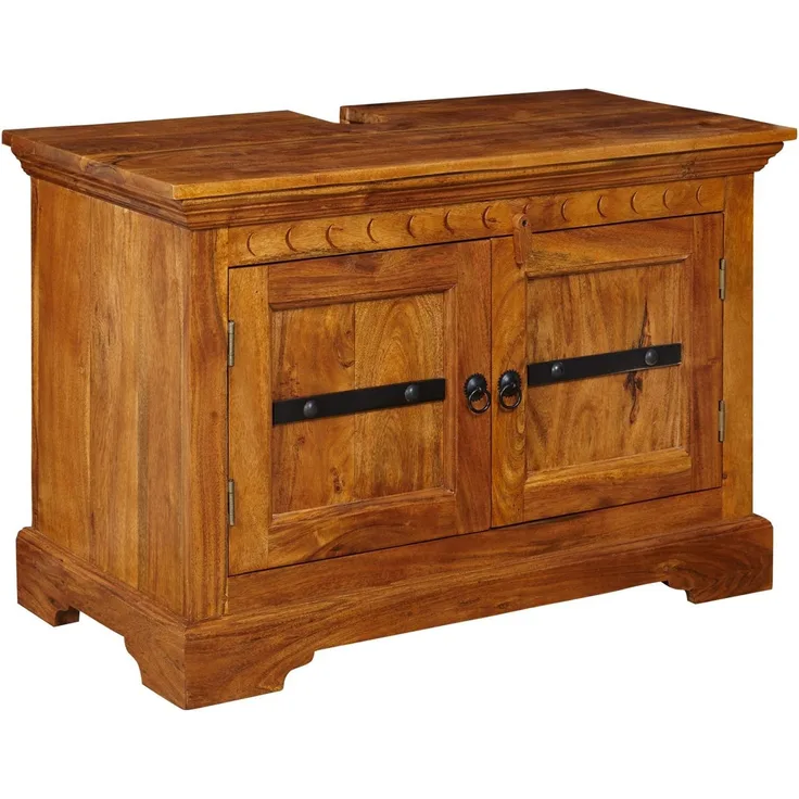 Waschbeckenunterschrank Akazie 88x43x60 honig lackiert OXFORD #01005