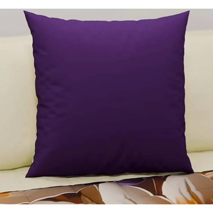 PETTI Artigiani Italiani 2er-Set Wende-Kissenbezüge 50x30 cm, Mikrofaser, Double-Face Violett Creme, hypoallergen, Made in Italy – Bild 2