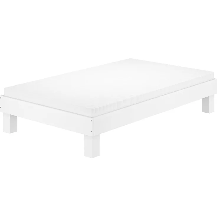 Erst-Holz Holzbett 120x200 mit Rollrost und Matratze