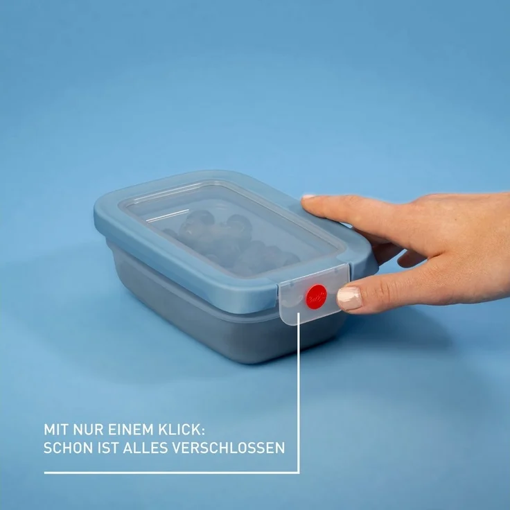 Emsa Frischhaltedose oneClick, Polyprophylen (PP), (Set, 3-tlg), verschlossen mit nur 1 x Klick, 100% dicht, made in Germany – Bild 2