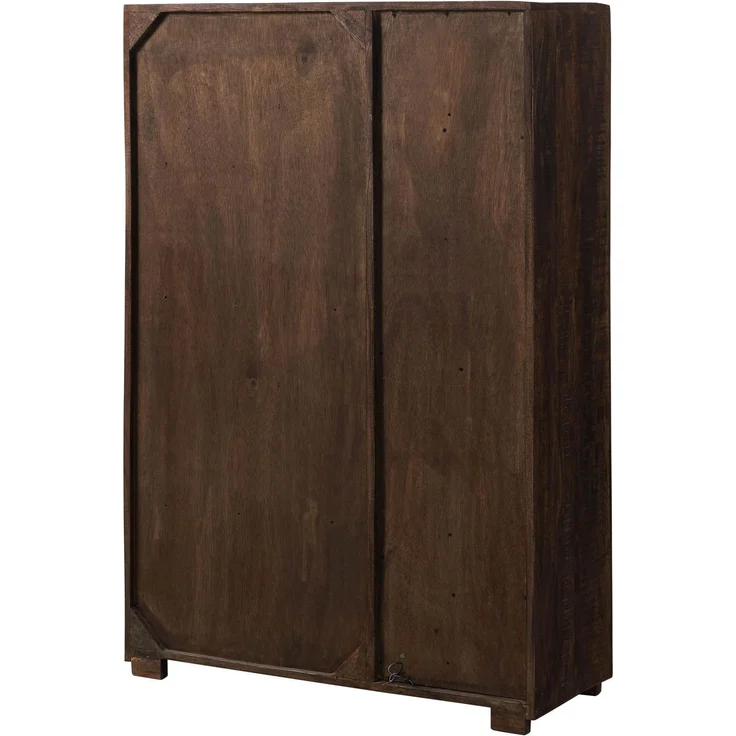Highboard Akazie 100x40x150 dunkelbraun lackiert BARK #206 – Bild 10