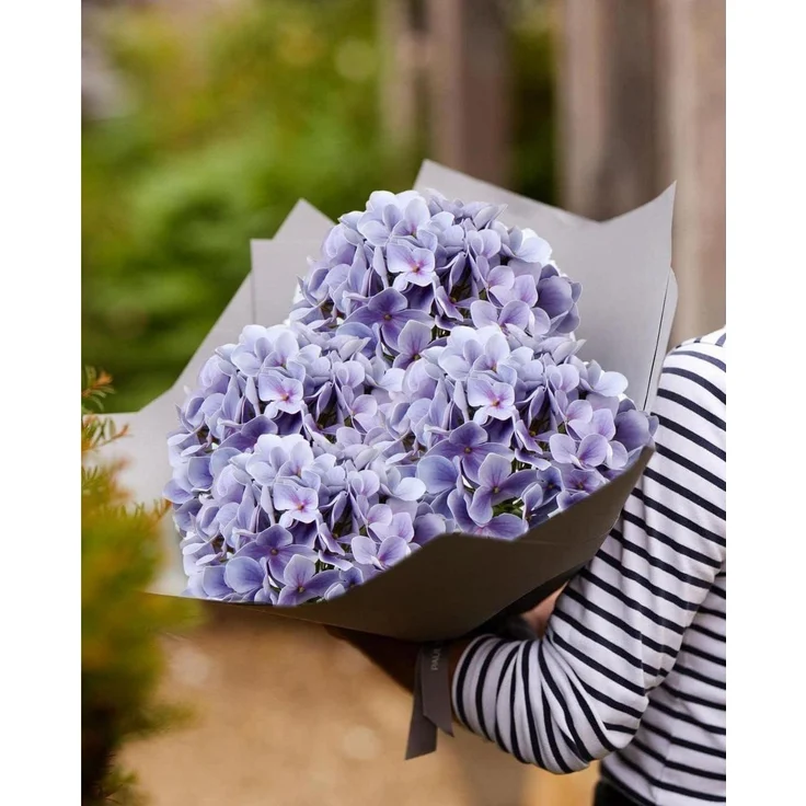 Künstliche Hortensie Blumen Real-Touch Kunstblumen Hydrangea Deko 2 Stück – Bild 6