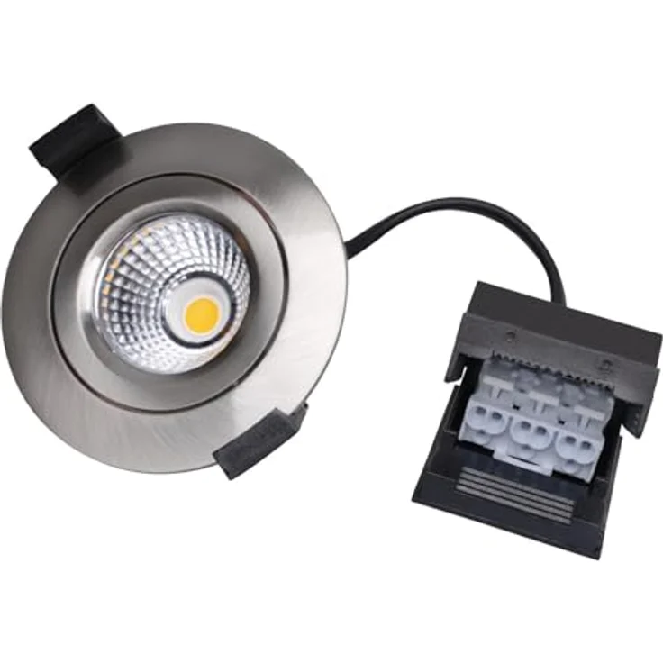 Dotlux LED-Leuchte CIRCLEminidim 6W 3000K, dimmbar, spritzwassergeschützt IP44, Edelstahl gebürstet, schwenkbar – Bild 4
