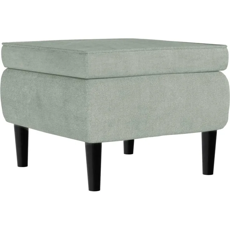 vidaXL Hocker mit Holzbeinen Hellgrau Samt [329436]
