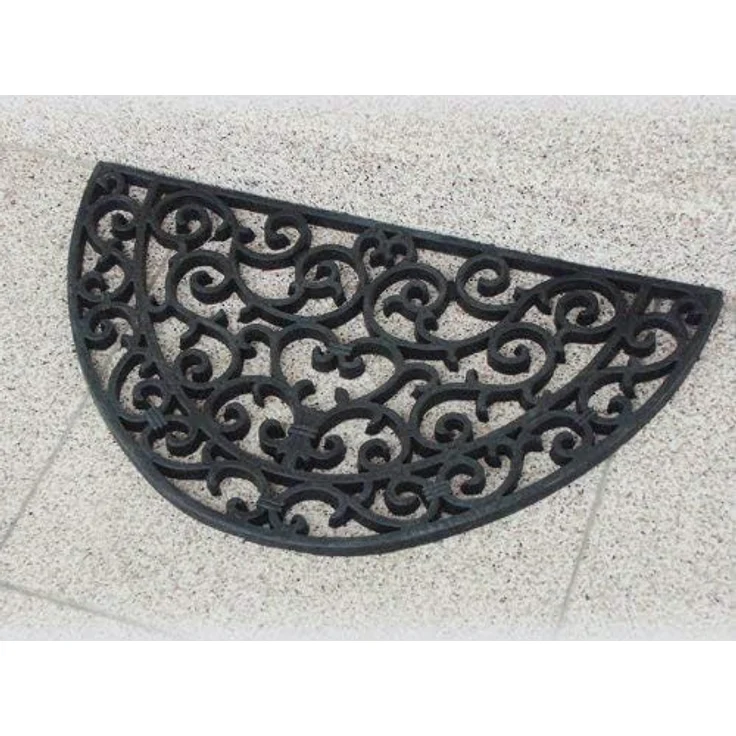 Esschert Design Tür Fuß Matte Abstreifer Vorleger Schmutz halbrund Gummi Muster – Bild 2