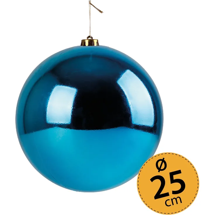 Christbaumkugel petrol Weihnachtskugel ⌀ 25 cm Baumschmuck Deko-Kugel glänzend