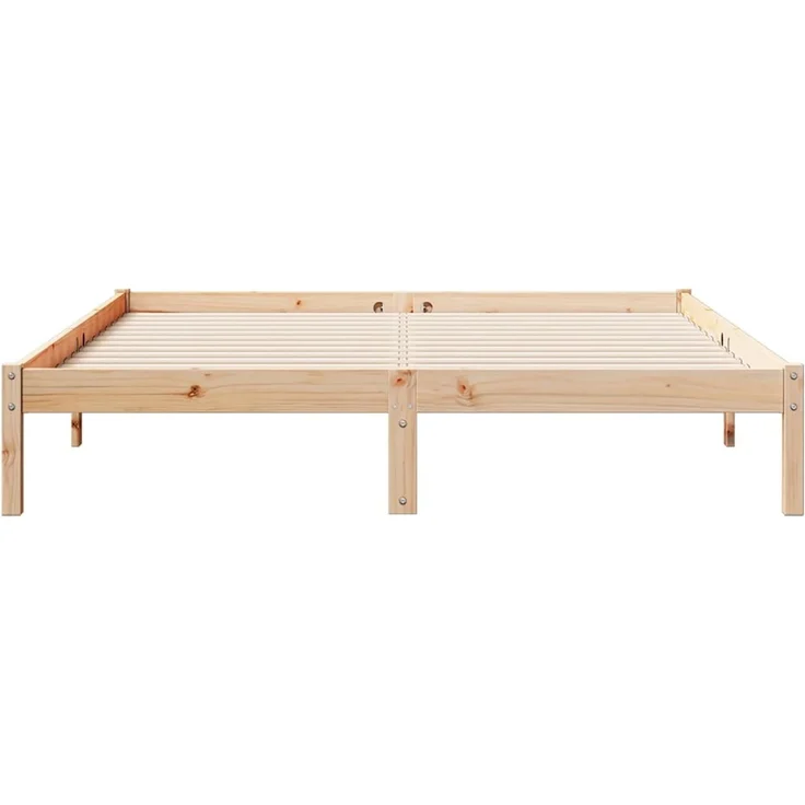 vidaXL Massivholzbett Extra Lang ohne Matratze 160x220 Kiefernholz 852422 – Bild 4
