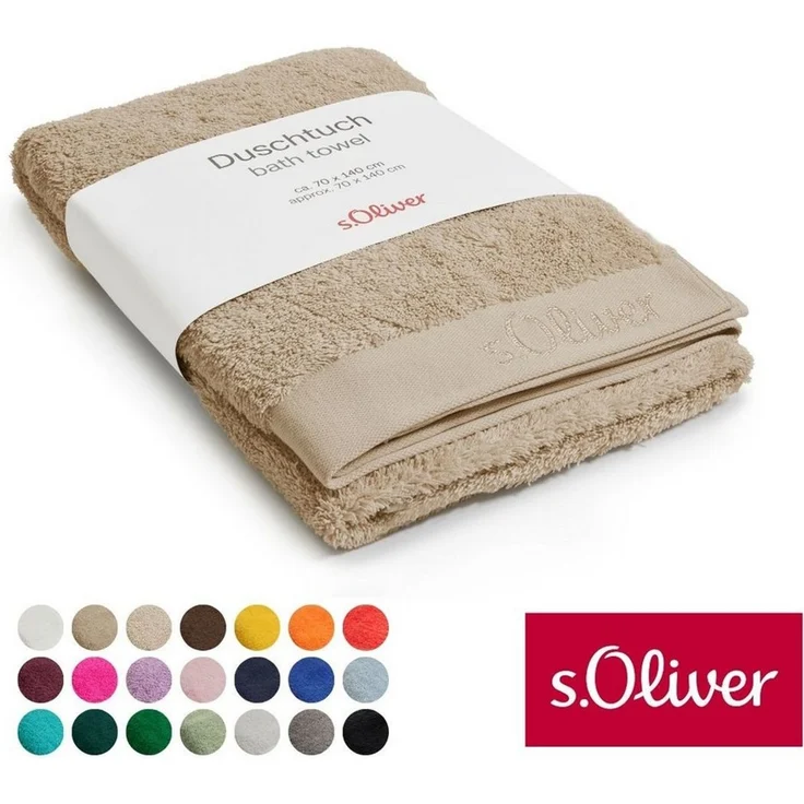 s.Oliver Duschtuch s.Oliver, Premium Qualität, 600 gr/m², auch als Sets erhältlich, Walkfrottier (1-St), große Farbauswahl, auch als Handtuch, Waschhandschuh, Gästetuch – Bild 1