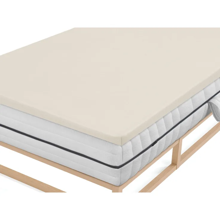 biberna Jersey-Elastic-Topper-Spannbetttuch 0077641, grau, 1x 90x190 cm - 100x220 cm