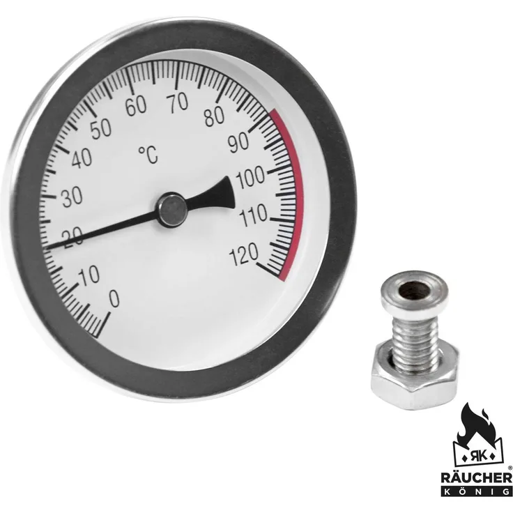 Räucher König Metall RK Räucher König Ofen-Räucherthermometer Typ 02 Silber 14 x 24 x 14 cm