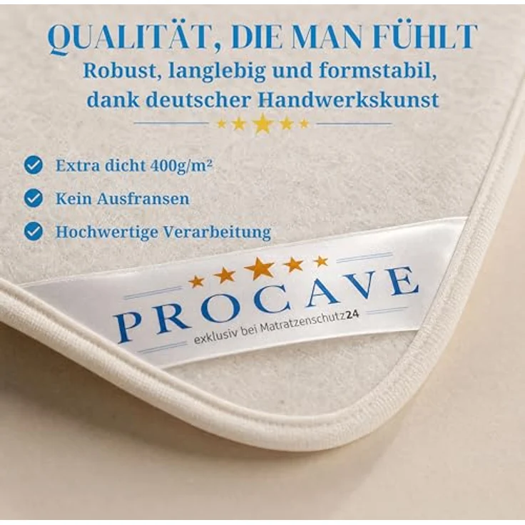Matratzenschoner Filzschoner Lattenrost Matratzenschutz Made in Germany div. Größen PROCAVE, Matratzenunterlage atmungsaktiv, 50x100 cm – Bild 4