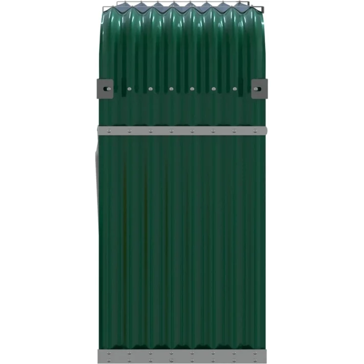 vidaXL Kaminholzunterstand Grün 120x45x100 cm Verzinkter Stahl 364543 – Bild 5