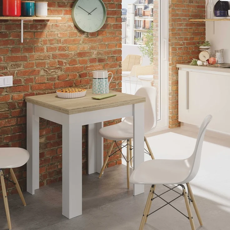 Calicosy Ausziehbarer Tisch Klappsystem in Buchform - L67 cm - Weiß – Bild 2