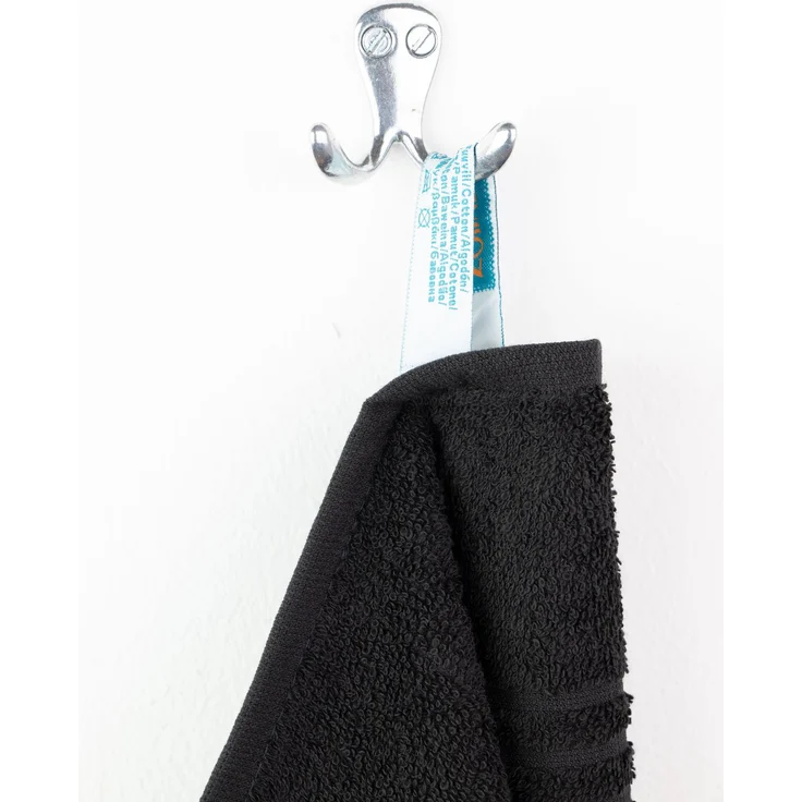 ZOLLNER 6er Set Handtücher, Baumwolle, 50x70 cm , schwarz – Bild 3